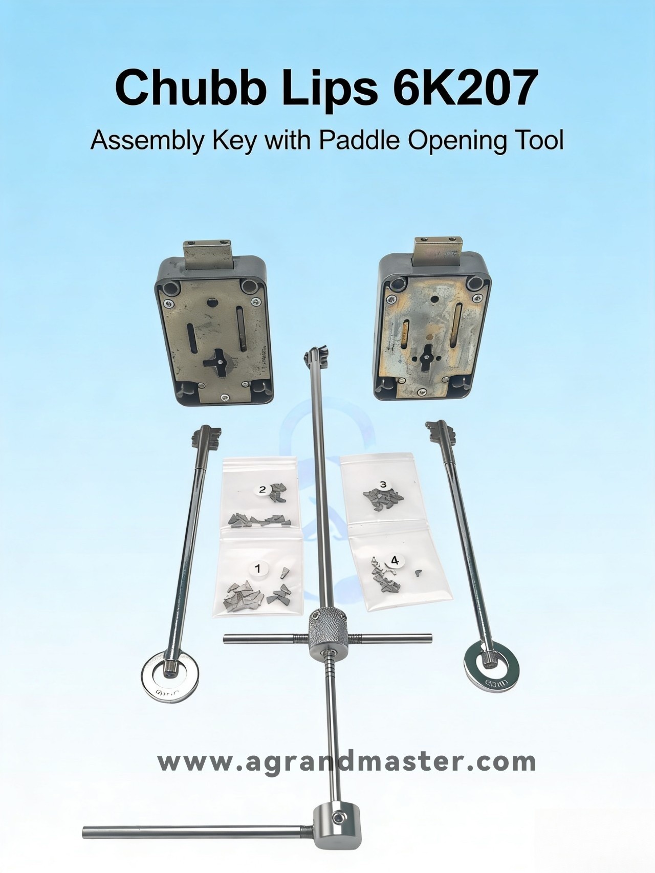 CHUBB LIPS 6K207 Makeup key plus direct paddle to open.