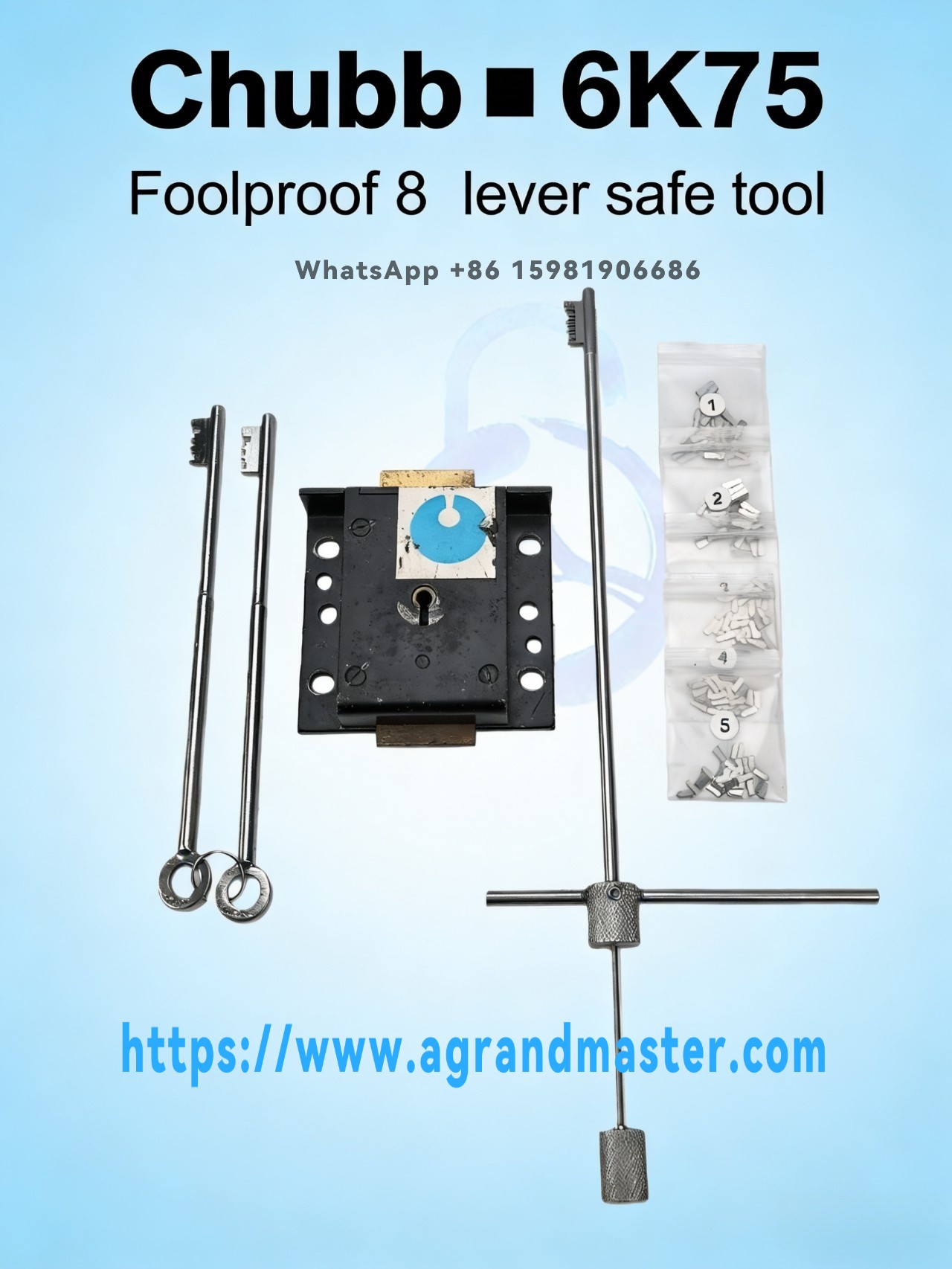 A grand master® Chubb 6K75 fool-proof opening tool